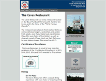 Tablet Screenshot of cavesrestaurant.com